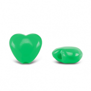 Abalorios acrílicos corazón Verde