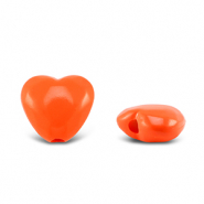 Abalorios acrílicos corazón Naranja