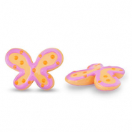 Abalorios acrílicos mariposa Naranja claro-púrpura
