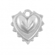 Colgantes Acero Inox corazón Plata