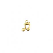 Colgantes Acero Inox nota musical Dorado