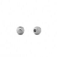 Abalorios de acero inox 3mm Plateado