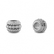 Abalorios de acero inox rondeles Plateado