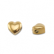 Abalorios Acero Inox corazón Dorado