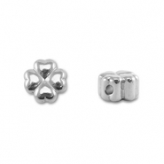 Abalorios Acero Inox trébol Plateado