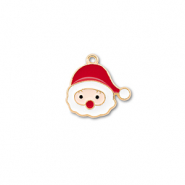 Colgantes met&aacute;licos pap&aacute; noel Dorado-rojo-blanco