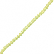 Abalorios faceteados disco 6x4mm Verde claro