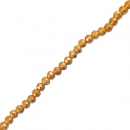 Abalorios faceteados disco 6x4mm Marr&oacute;n