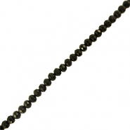 Abalorios faceteados disco 4x3mm Negro