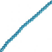 Abalorios faceteados disco 4x3mm Azul