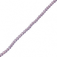 Abalorios faceteados disco 3x2mm Lavanda gris oscuro