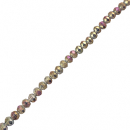 Abalorios faceteados disco 3x2mm Gris