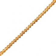 Abalorios faceteados disco 3x2mm Marr&oacute;n