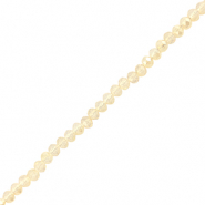 Abalorios faceteados disco 3x2mm Champagne claro
