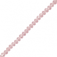 Abalorios faceteados disco 3x2mm Rosa claro