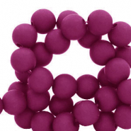 Abalorios acr&iacute;licos 6 mm Vino tinto frutos rojos