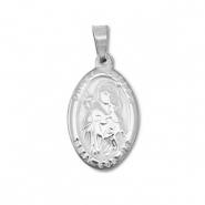Colgantes Acero Inox &oacute;valo "Saint Joseph" Plateado