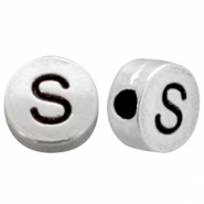 Abalorios letras metálicos DQ S Plata vieja (sin níquel)