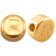 Abalorios letras metálicos DQ R Dorado sin níquel)