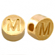 Abalorios letras metálicos DQ M Dorado (sin níquel)