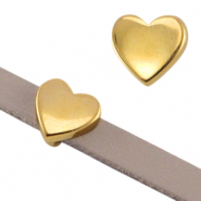 Correderas met&aacute;licas DQ coraz&oacute;n &Oslash;5.2x2.2mm Dorado (sin n&iacute;quel)