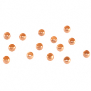 Chafas metálicas DQ 2mm Oro rosado (sin níquel)