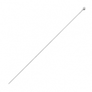 Bast&oacute;n con bola met&aacute;lico DQ 50mm Plata vieja (sin n&iacute;quel)