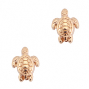 Abalorios met&aacute;licos DQ tortuga Oro rosado (sin n&iacute;quel)