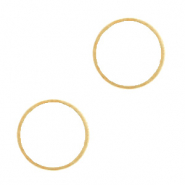 Colgantes met&aacute;licos DQ entrepieza c&iacute;rculo 14mm Dorado (sin n&iacute;quel)