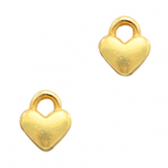 Colgantes met&aacute;licos DQ corazoncito Dorado (sin n&iacute;quel)