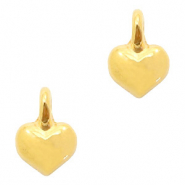 Colgantes met&aacute;licos DQ coraz&oacute;n Dorado (sin n&iacute;quel)