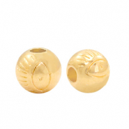 Abalarios met&aacute;licos DQ con agujero 6mm Oro (sin n&iacute;quel)