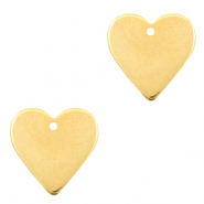 Colgante met&aacute;lico DQ coraz&oacute;n Dorado (sin n&iacute;quel)