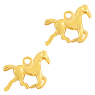 Colgantes metálicos DQ caballo Dorado (sin níquel)