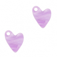 Colgantes Plexx coraz&oacute;n lila rosado