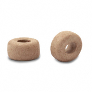 Abalorios de cer&aacute;mica griega DQ 7mm Beige arena