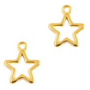 Colgantes metálicos DQ estrella Dorado (sin níquel)