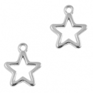 Colgantes metálicos DQ estrella Plata vieja (sin níquel)