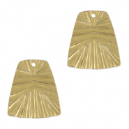 Colgantes metálicos DQ trapecio Dorado (sin níquel)