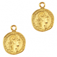 Colgantes metálicos DQ moneda Romana Dorado (sin níquel)