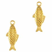 Colgantes metálicos DQ pez Dorado (sin níquel)