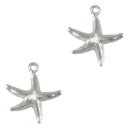 Colgantes metálicos DQ estrella de mar Plata vieja (sin níquel)