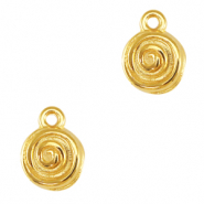 Colgantes metálicos DQ espiral Dorado (sin níquel)