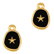 Colgantes metálicos DQ estrella de mar Dorado-negro (sin níquel)