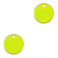 Colgantes metálicos DQ 10mm Dorado-amarillo neón (sin níquel)