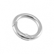 Fornituras met&aacute;licas DQ llavero 23mm Plata vieja (sin n&iacute;quel)