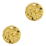 Colgantes metálicos DQ irregular 15mm Dorado (sin níquel)