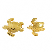 Abalorios met&aacute;licos DQ tortuga Dorado (sin n&iacute;quel)