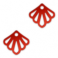 Colgantes llamativos concha Rojo metálico