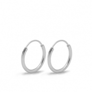 Fornituras metálicas DQ pendientes criollas 15mm Plateado (sin níquel)